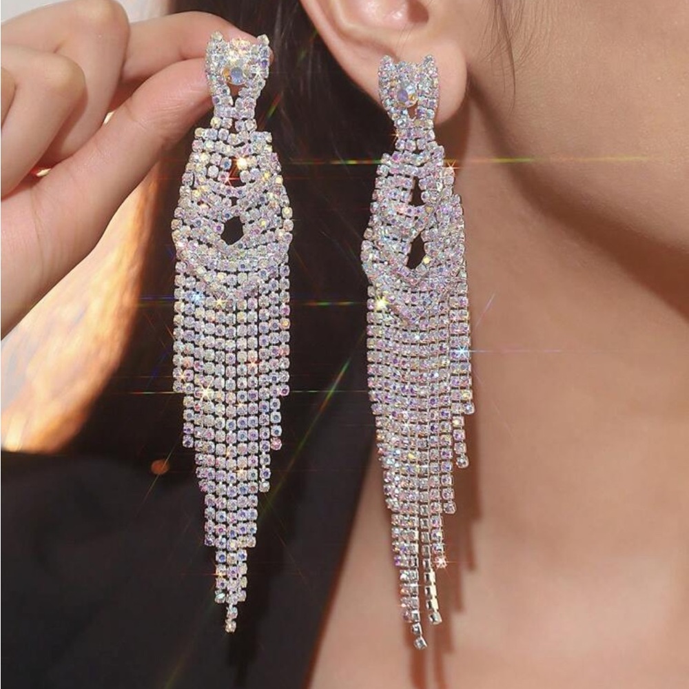 Bodybuilding Competition Statement Crystal Earrings - Picture 4 of 5